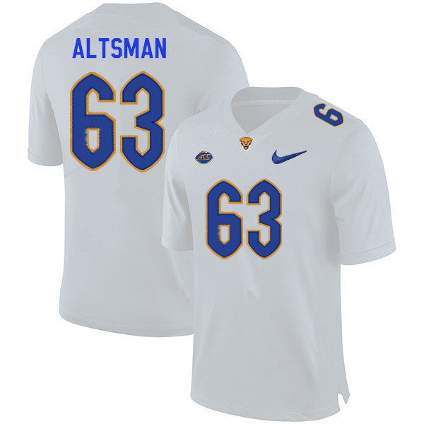 Men #63 Matt Altsman Pitt Panthers College Football Jerseys Sale-White